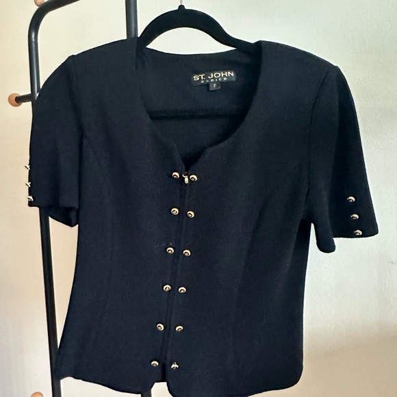 St. John vintage short sleeve sweater size 2 - Picture 2 of 4